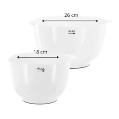 2 bols préparation plastique blanc 18 et 26cm - Alice Délice