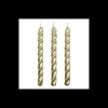10 Bougies anniversaire dorées 6.2 cm - PME