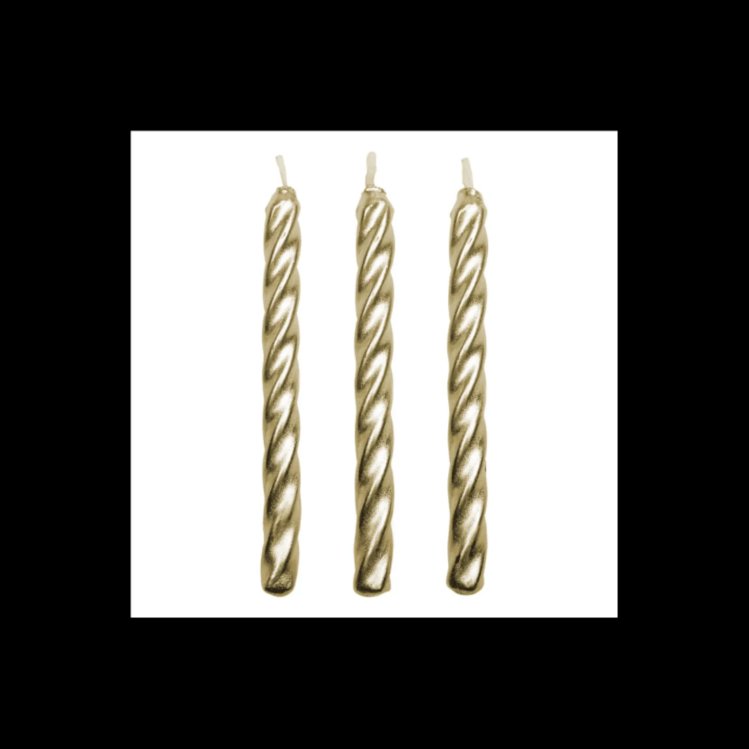 10 Bougies anniversaire dorées 6.2 cm - PME