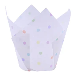 24 caissettes pour muffins et cupcakes décor pois