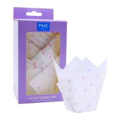 24 caissettes pour muffins et cupcakes décor pois