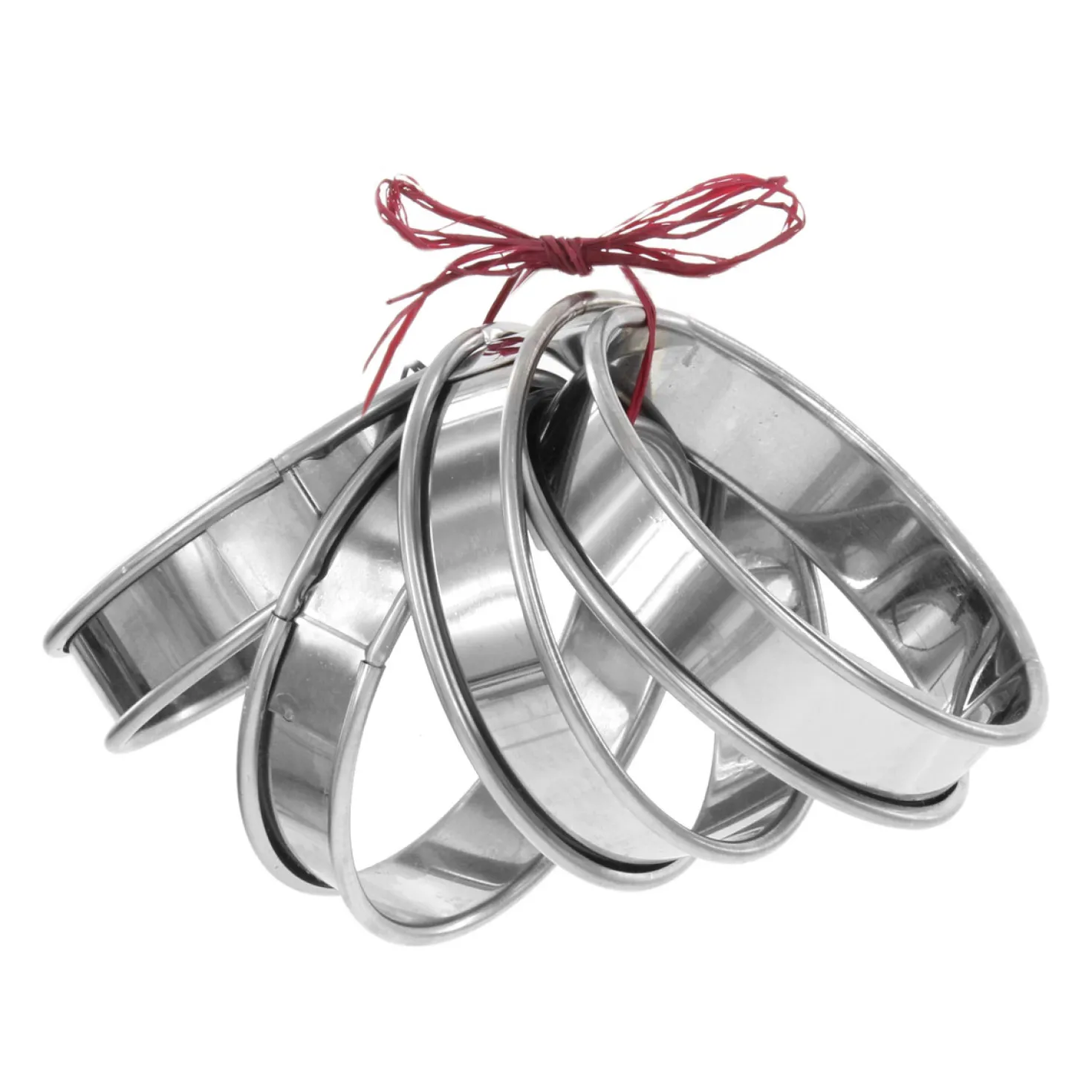 4 cercles à tartelette en inox - Alice Délice
