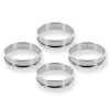 4 cercles à tartelette en inox - Alice Délice