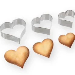 3 emporte-pièces coeur en inox - Alice Delice