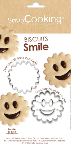 2 emporte-pièces en inox sourire smile - Scrapcooking