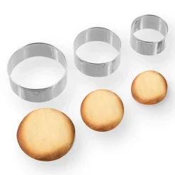 3 emporte-pièces rond lisse en inox - Alice Délice