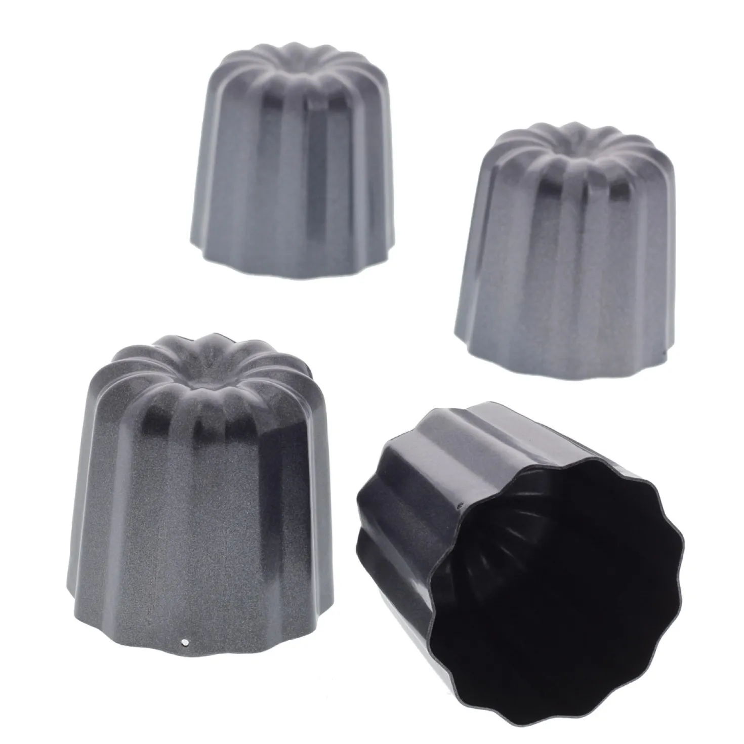 4 moules à cannelés en métal anti adhérent - De Buyer
