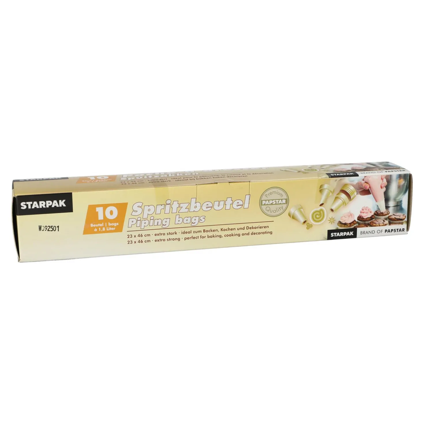 10 poches à douilles transparentes avec 3 douilles 1.8 l 46