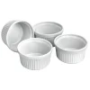 4 ramequins en céramique blanche 9 cm - Ibili