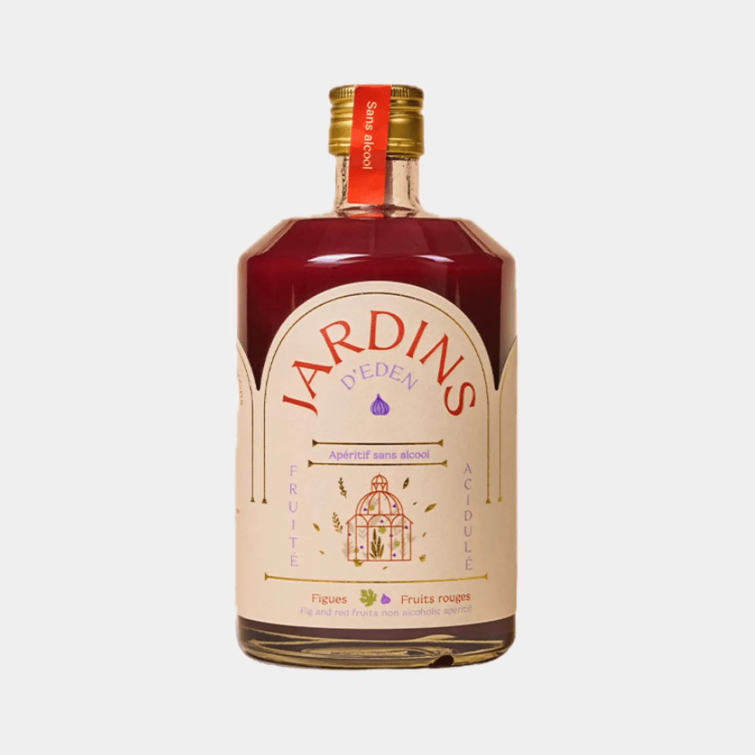 Apéritif ss alcool BIO figuier fruits rouge - 70cl - Jardins