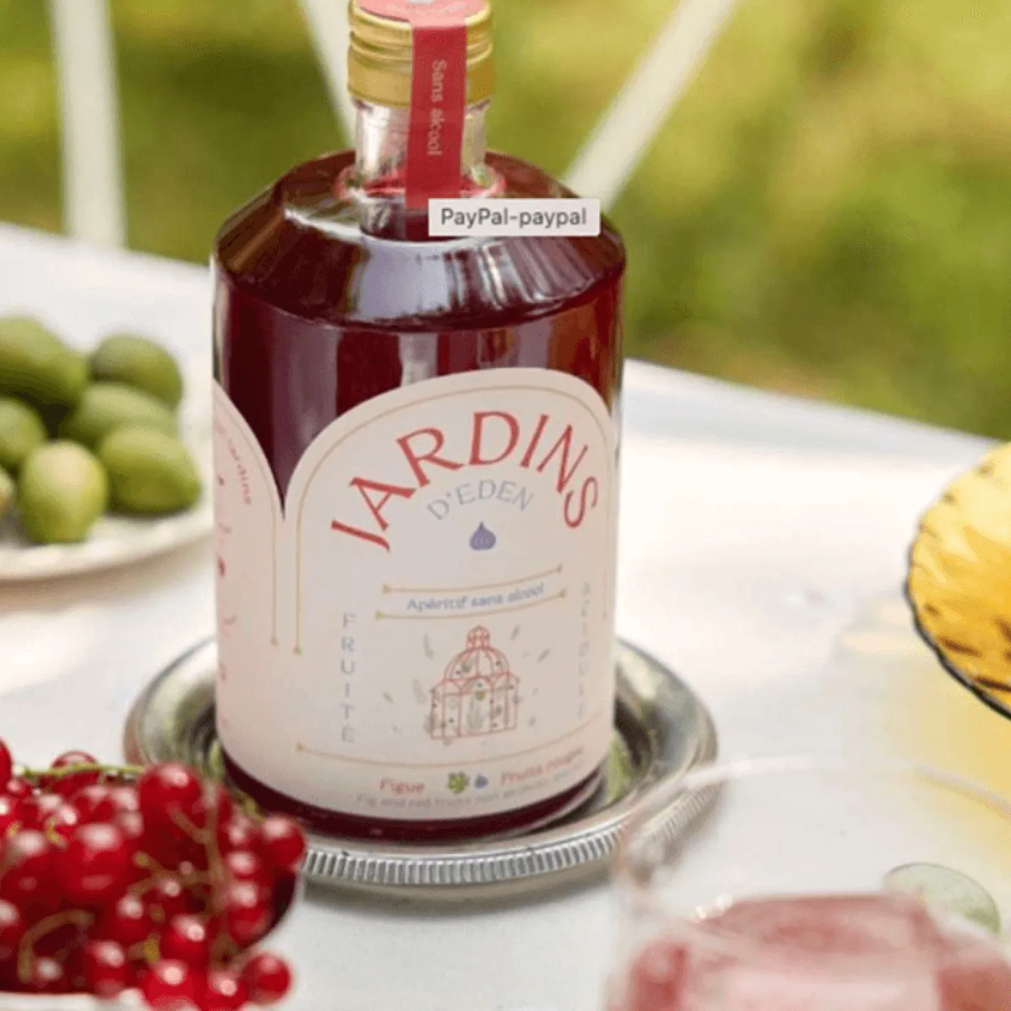 Apéritif ss alcool BIO figuier fruits rouge - 70cl - Jardins