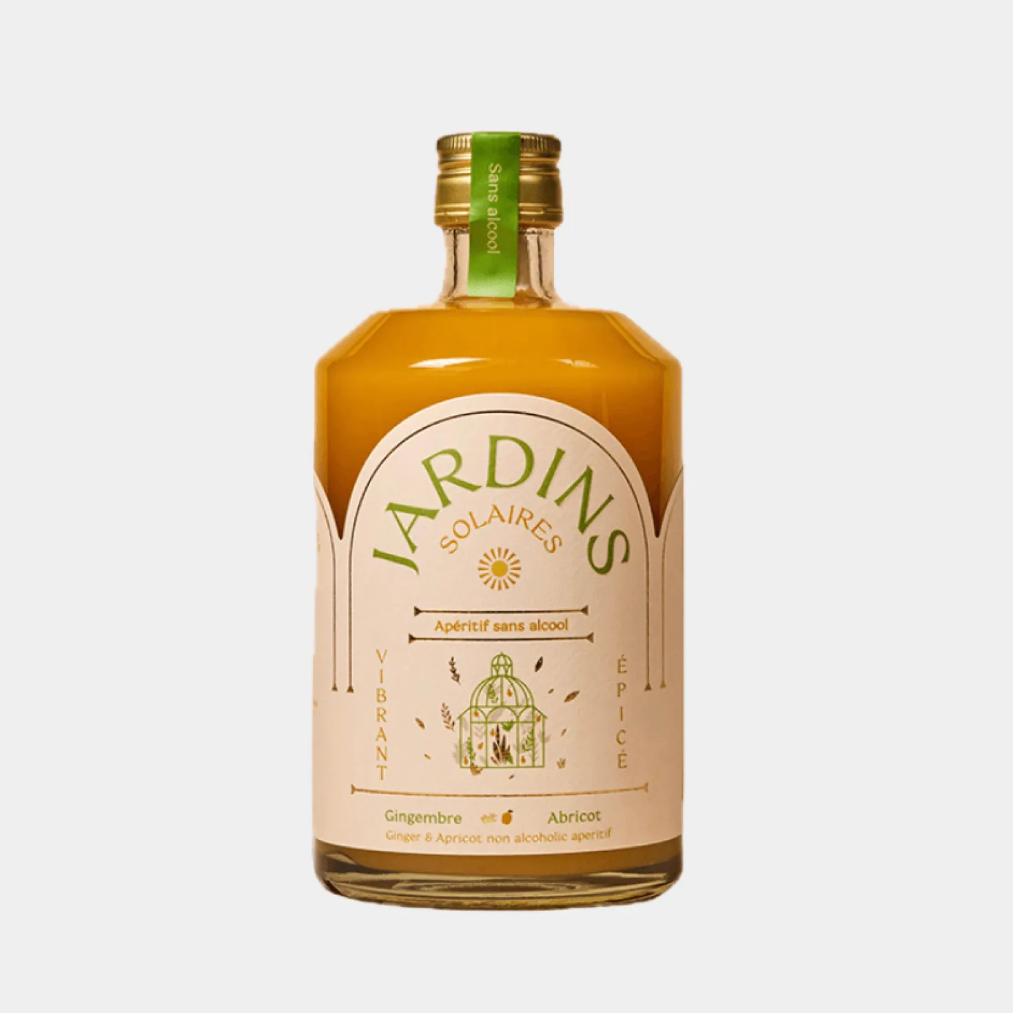 Apéritif ss alcool BIO gingembre et abricot - 70cl - Jardins