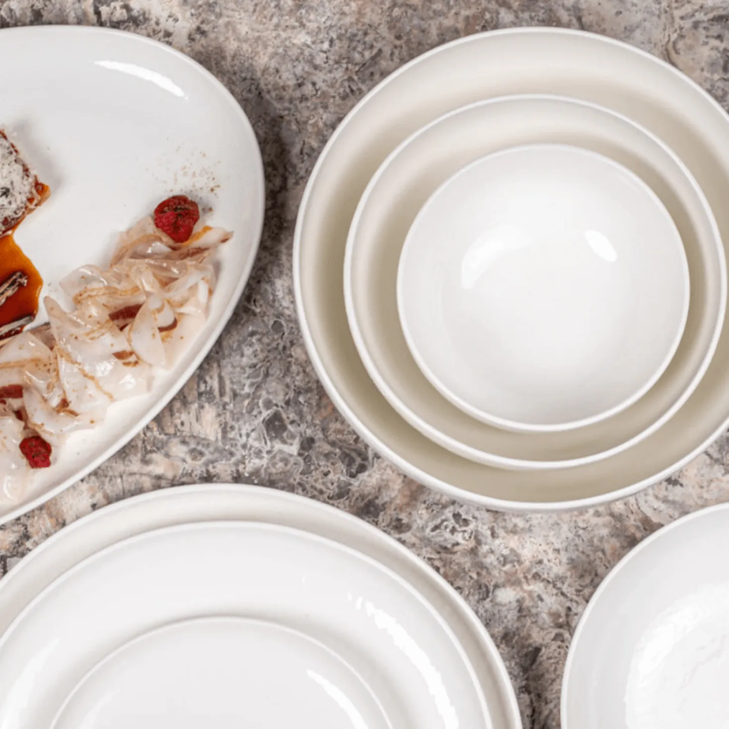 Assiette plate 26,5cm Ecume - Table Passion