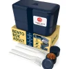 Bento encastrable 2 pots et couverts 1.5L bleu - Umami