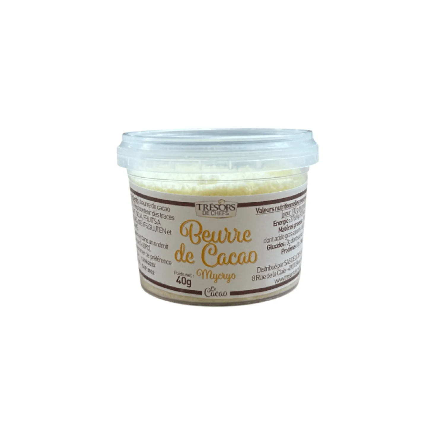 Beurre de cacao mycryo 40 gr - Trésors de chefs
