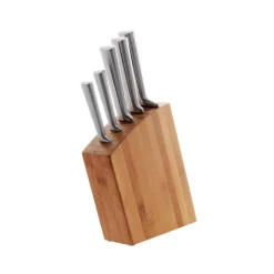 Bloc de 5 couteaux inox Kimono bambou - Jean Dubost