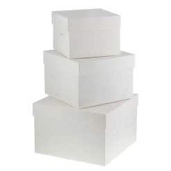 Boîte à gâteaux blanche 25.4 x 25.4 x 20 cm - Patisdécor