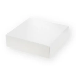 Boîte à gâteaux blanche 18 x 18 x 5 cm - Patisdecor