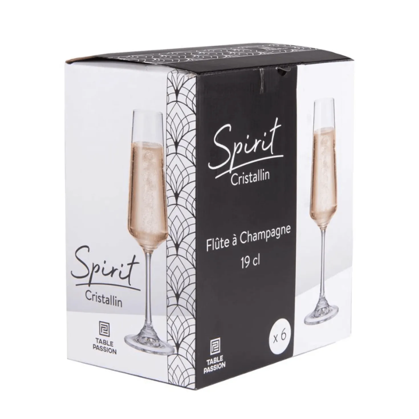 Boîte de 6 flûtes 19 cl Spirit - Table Passion