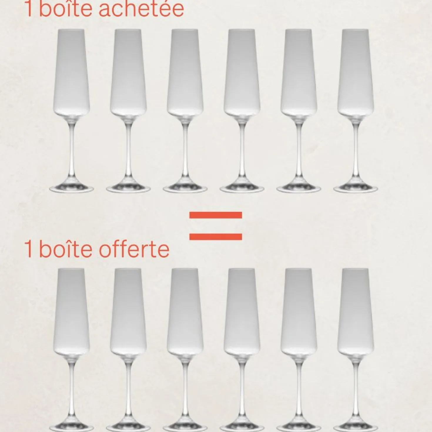 Boîte de 6 flûtes 19 cl Spirit - Table Passion