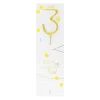 Bougie chiffre 3 Happy confetti - Wondercandle