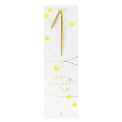 Bougie chiffre 1 Happy confetti - Wondercandle