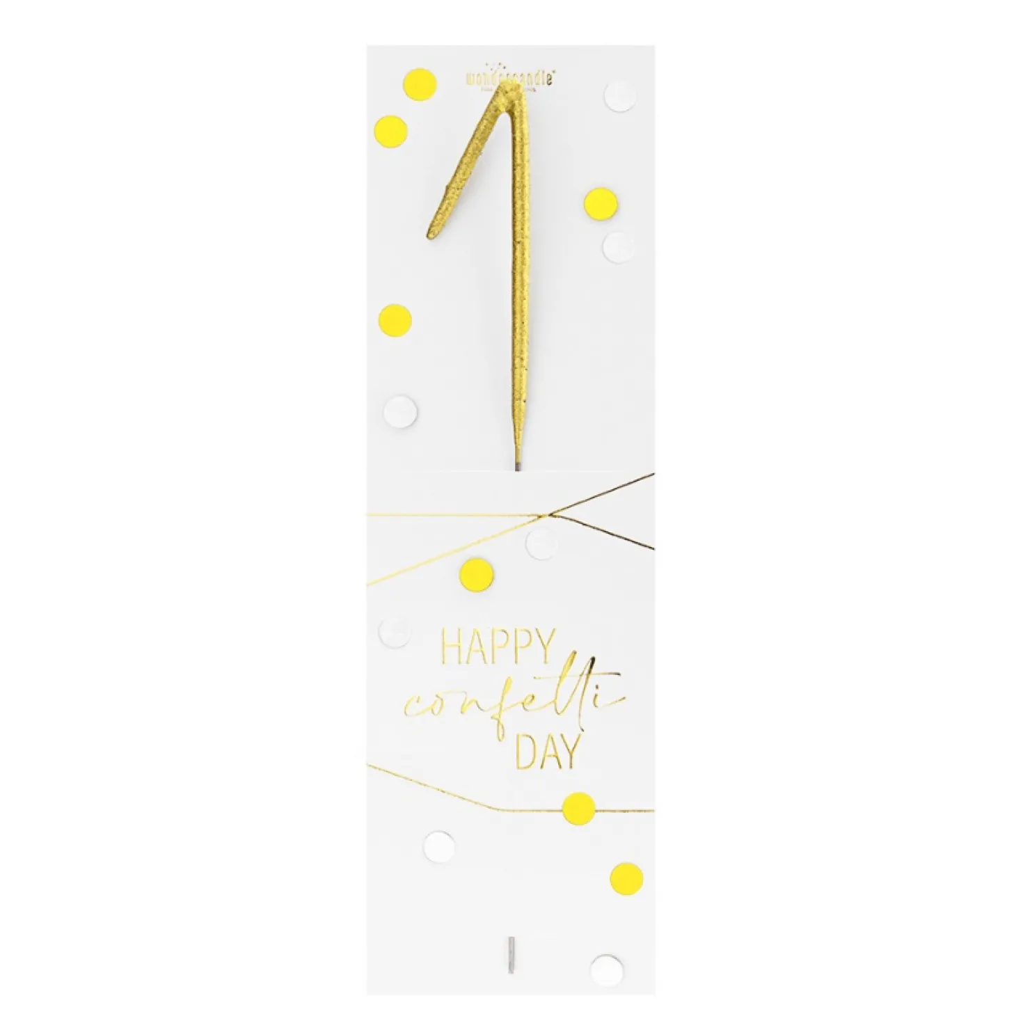 Bougie chiffre 1 Happy confetti - Wondercandle