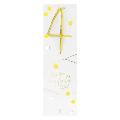 Bougie chiffre 4 Happy confetti - Wondercandle