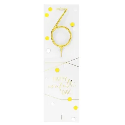Bougie chiffre 6 Happy confetti - Wondercandle