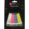 Bougies d'anniversaire 6 cm assorties (x 24) - Patisdecor