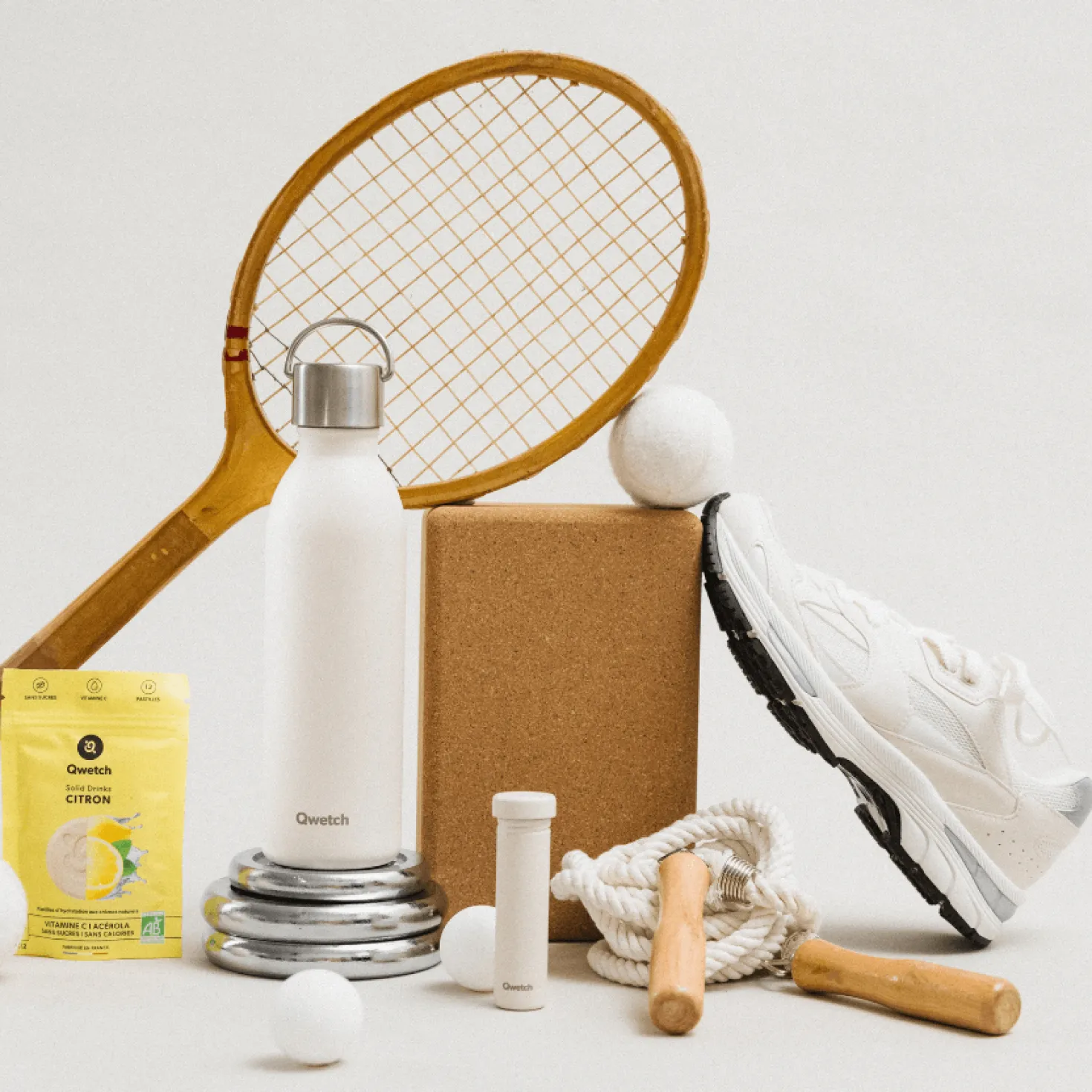 Bouteille isotherme inox 600 ml Active Sable - Qwetch