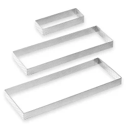 Cadre rectangulaire inox perforé 28 cm - Alice Délice