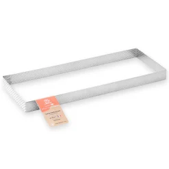 Cadre rectangulaire inox perforé 28 cm - Alice Délice