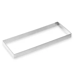 Cadre rectangulaire inox perforé 28 cm - Alice Délice