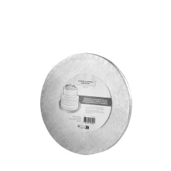 Cake drum : base épaisse pour gâteau ronde argentée 25 cm