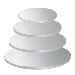 Cake drum : base épaisse pour gâteau ronde argentée 35 cm