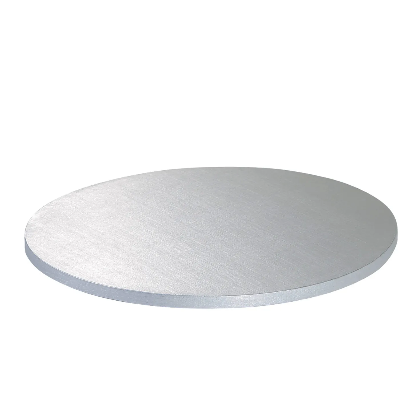 Cake drum : base épaisse pour gâteau ronde argentée 35 cm