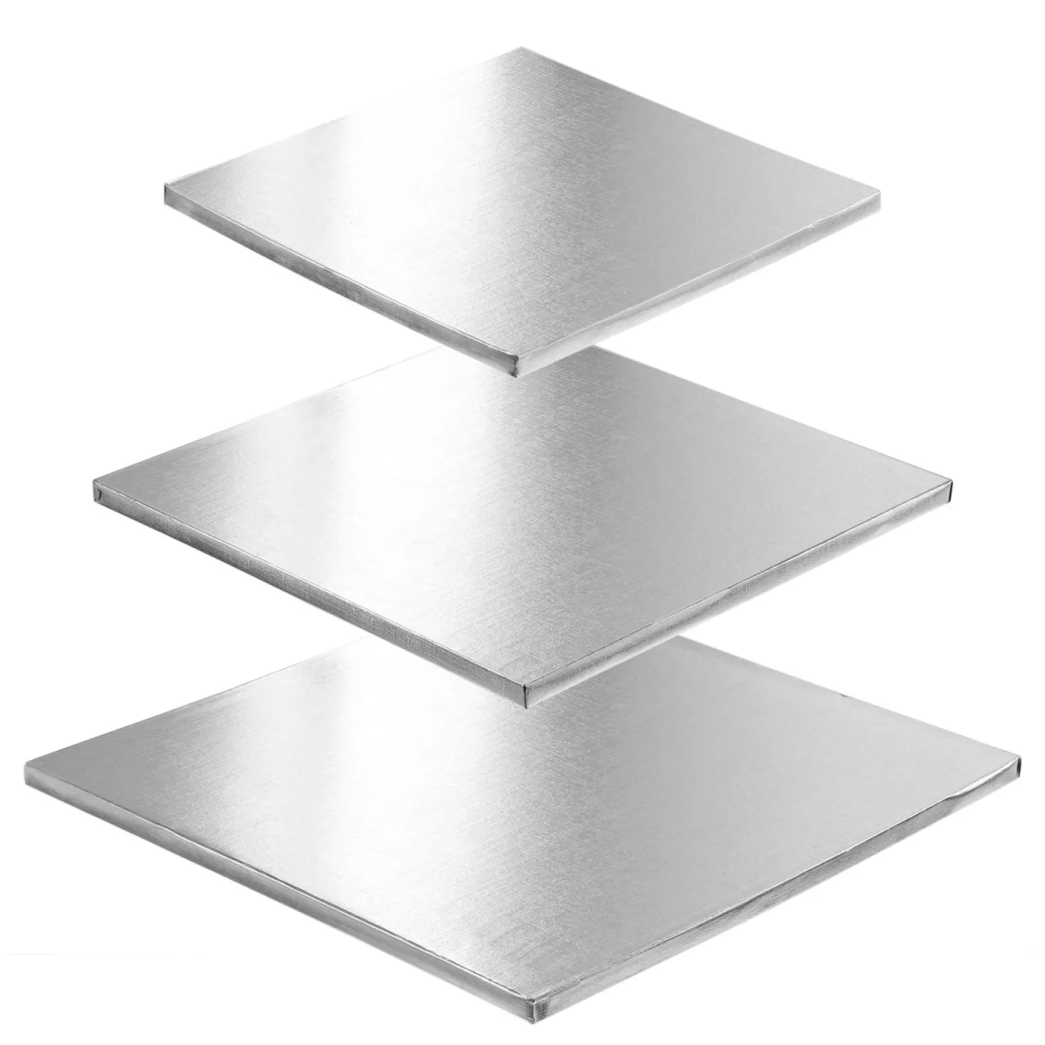 Cake drum : base épaisse pour gâteau carrée argentée 30 cm