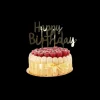 Cake topper Happy Birthday doré - Patisdécor