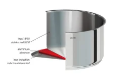 Casserole inox amovible Mutine 18 cm sans PFAS - Cristel