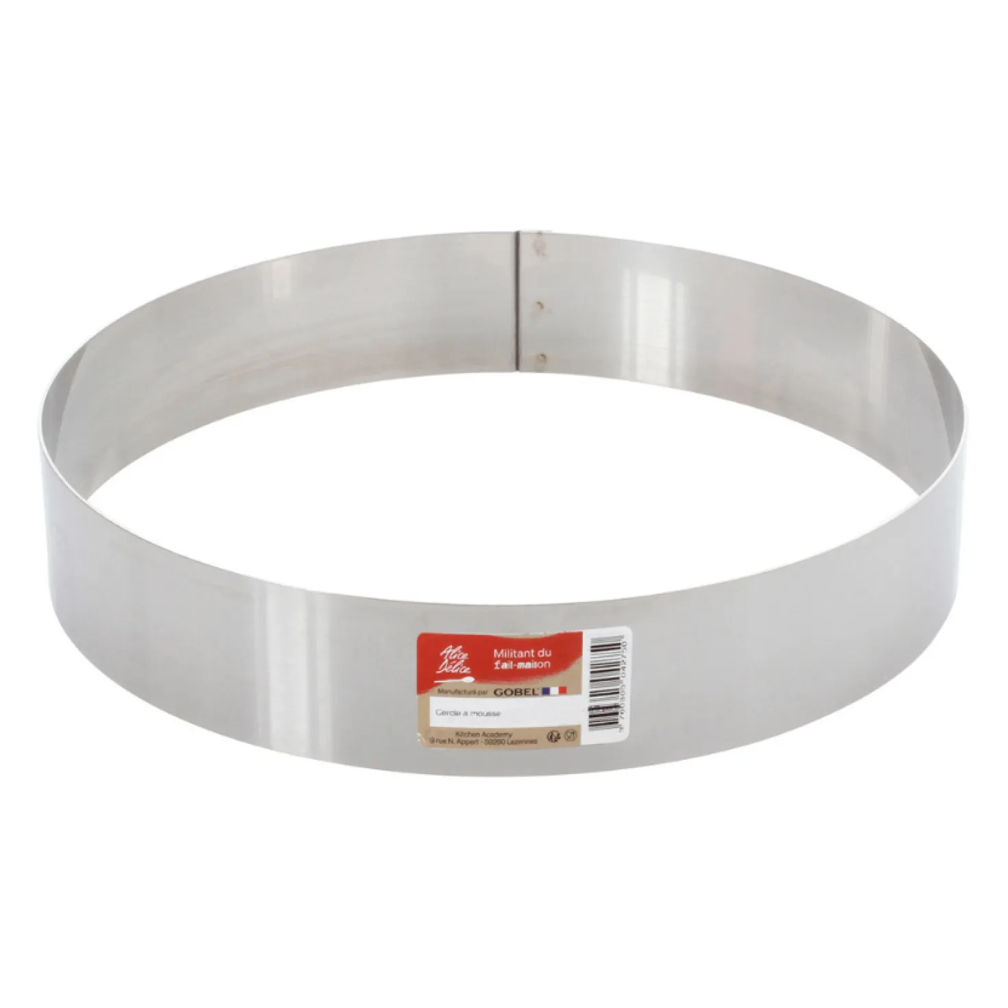Cercle à mousse en inox 6/8 parts 24 cm - Alice Délice