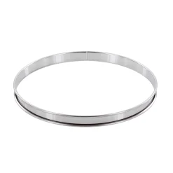 Cercle à tarte en inox 24 cm hauteur 2 cm - Alice Délice