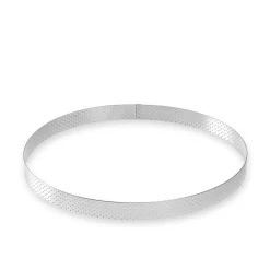 Cercle à tarte en inox perforé 6/8 parts 24.5 cm - Alice Dé