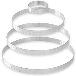 Cercle à tarte en inox perforé 8/10 parts 28.5 cm - Alice Dé