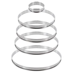 Cercle à tartelette en inox 8 cm hauteur 2 cm - Alice Délic