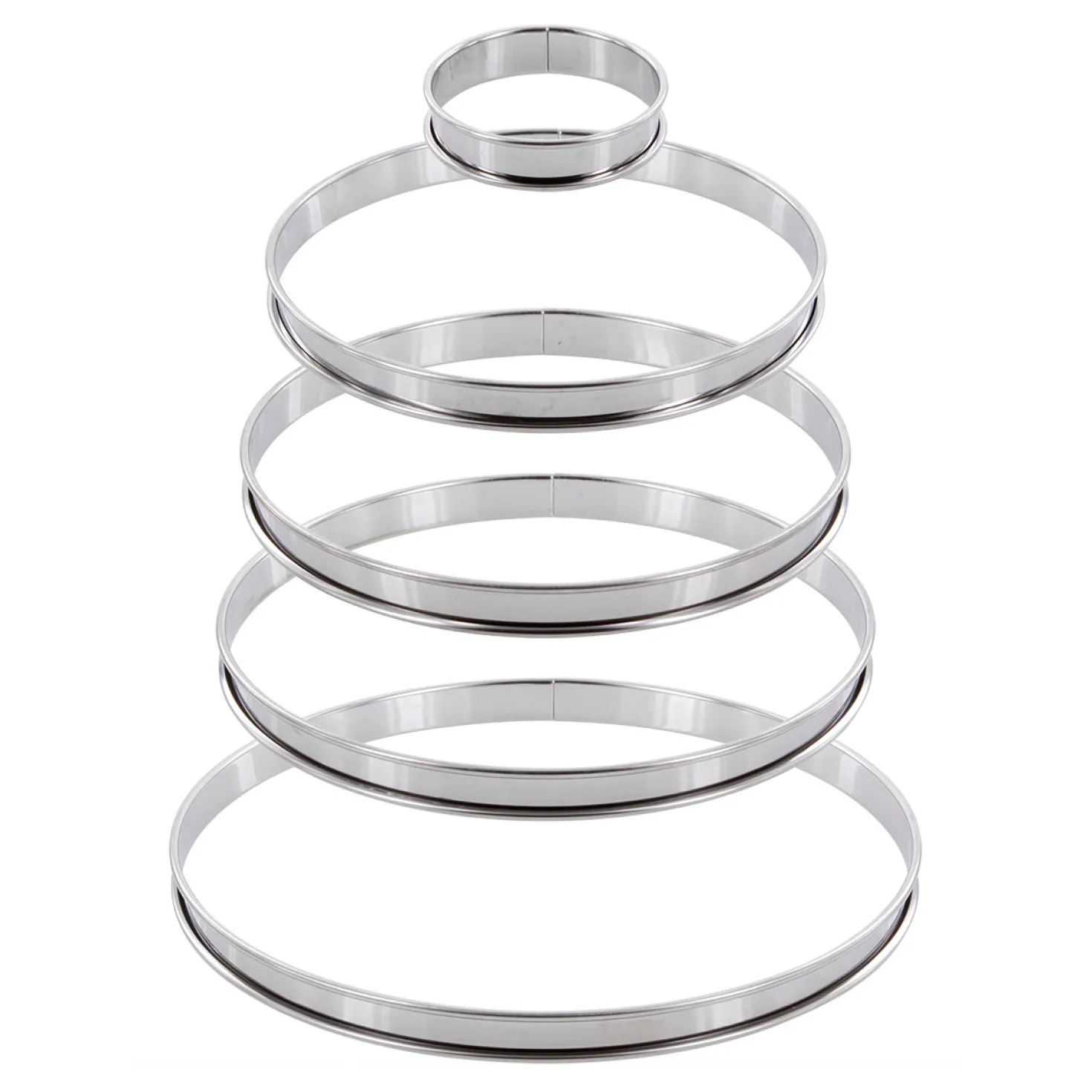 Cercle à tartelette en inox 8 cm hauteur 2 cm - Alice Délic