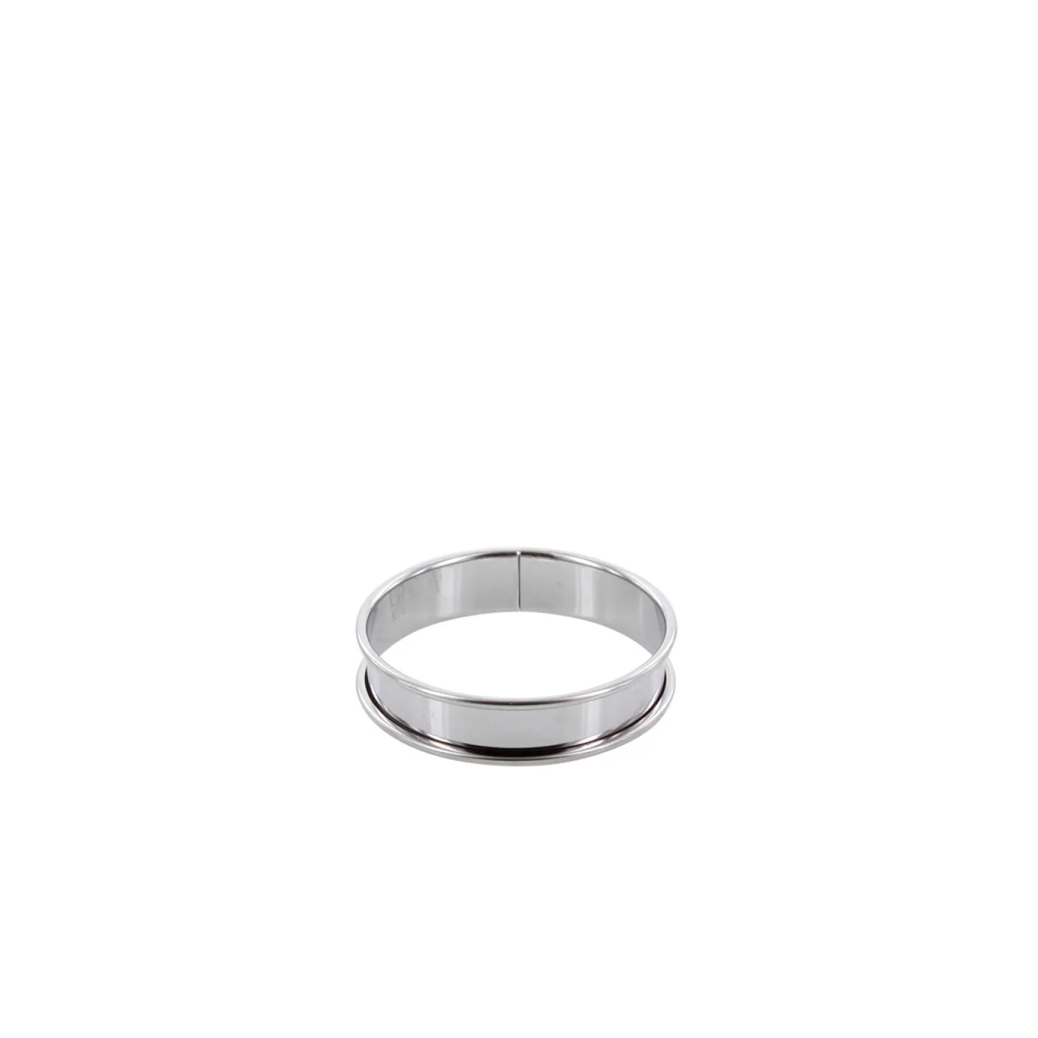 Cercle à tartelette en inox 8 cm hauteur 2 cm - Alice Délic