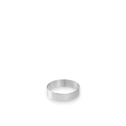 Cercle à tartelette en inox perforé 7.5 x 2 cm - - Alice Dél