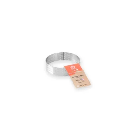 Cercle à tartelette en inox perforé 7.5 x 2 cm - - Alice Dél