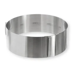 Cercle extensible en inox de 16 à 30 cm - Alice Délice